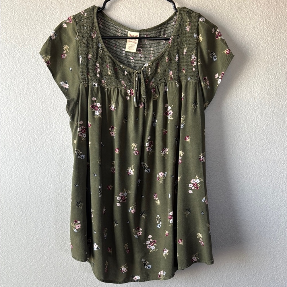 Floral Green Women's Top